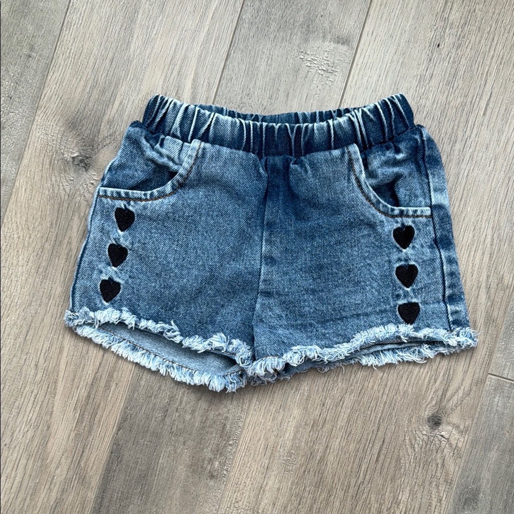 PatPat Blue Denim Shorts with Frayed Hem